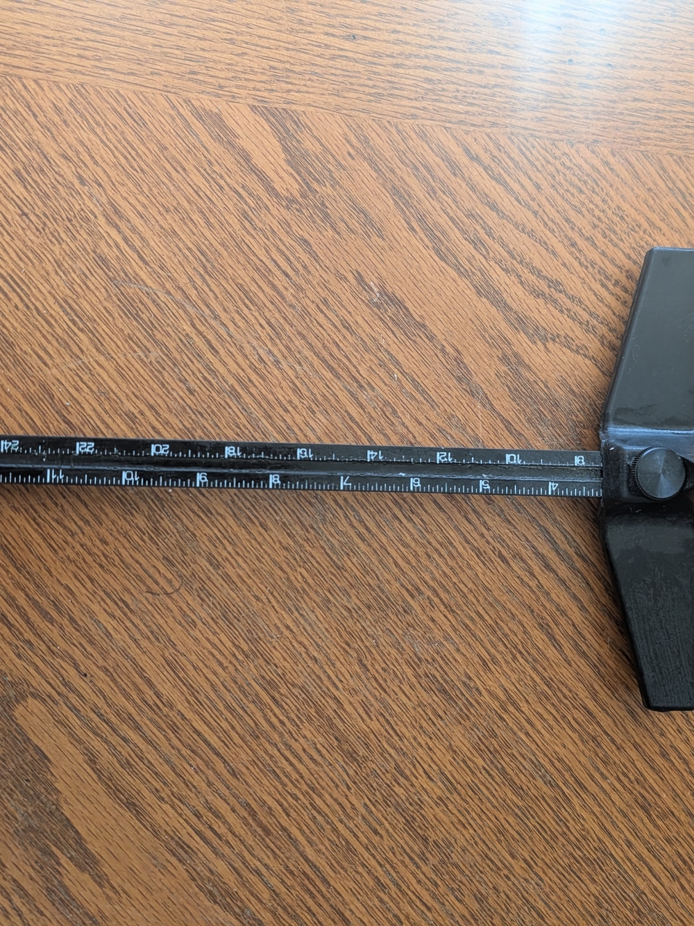 Glass Cutter For Sheets Of Glass.  Black Sliding T-Rule Ruler